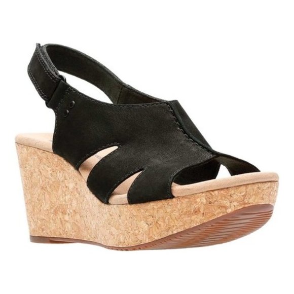 Clarks Women's Annadel Bari Wedge Sandals - Picture 1 of 7